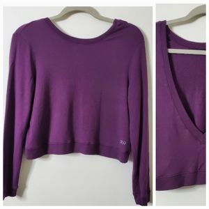 NWOT Splits59 Yoga Long Sleeve Shirt Open Back Size XS